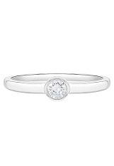 remarkable little white CZ April birthstone baby ring